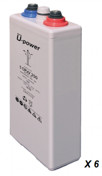 U-Power Blei-Gel 5-OPzV 250/375Ah-C100